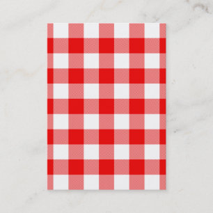 Rött Gingham Visitkort