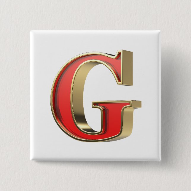 Rött glas brev G Knapp (Framsida)
