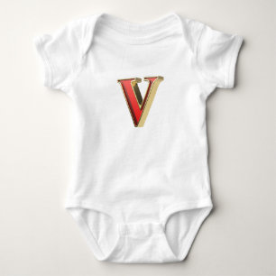 Rött glas brev V T Shirt