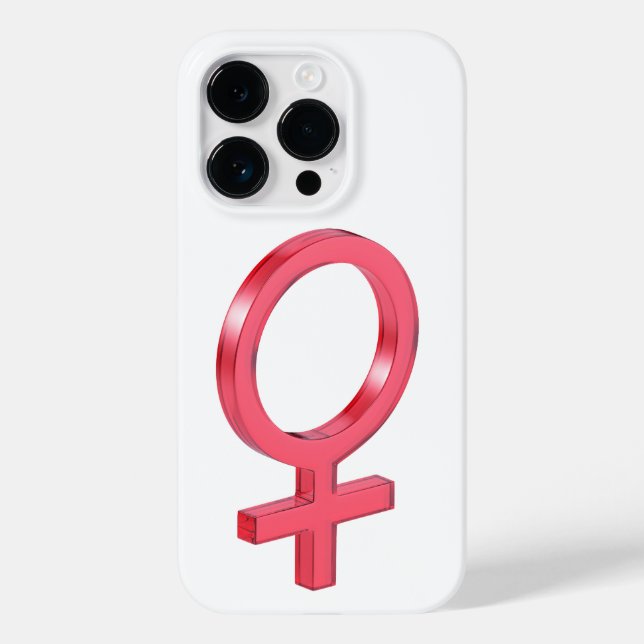 Rött glas kvinnlig gender (Baksida)