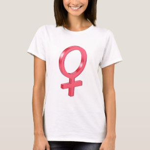 Rött glas kvinnlig gender t shirt