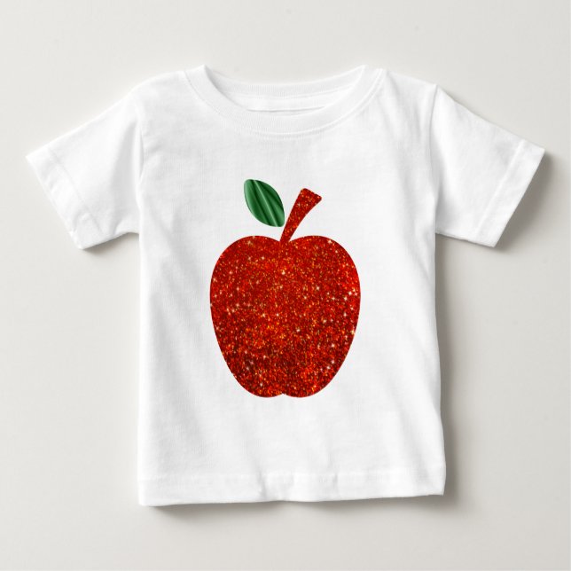 Rött glitter Apple Tee Shirt (Framsida)