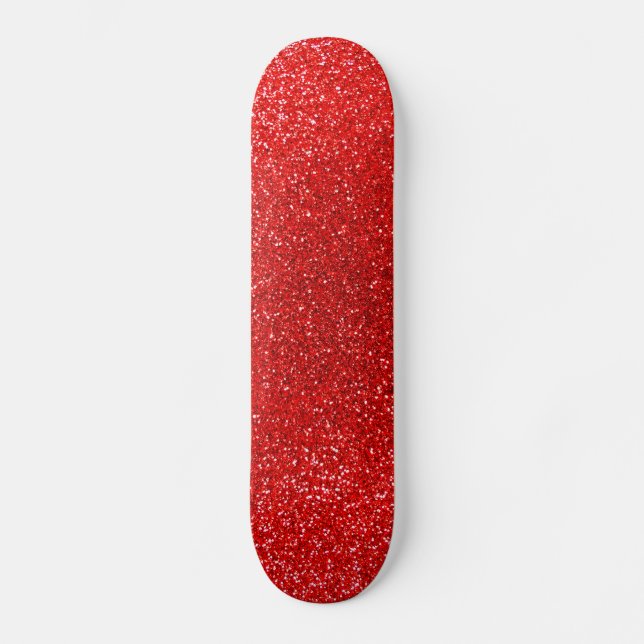 Rött glitter för neon skateboard bräda 19,5 cm (Framsida)