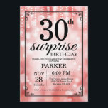 Rött glitter för överrrakning30års inbjudningar<br><div class="desc">Överrrakning30års födelsedaginbjudan med rött stränger ljus med röd glitterbakgrund. Röd födelsedag. Vuxen födelsedag. Manar- eller kvinnaBday inbjudan. 13th 15th 16th 18th 20th 21st 30th 40th 50th 60th 70th 80th 90:e 100., något åldras. Behaga klickar "skräddarsy den" knäppas och använder vårt designverktyg för att ändra denna mall för mer ytterligare customization....</div>