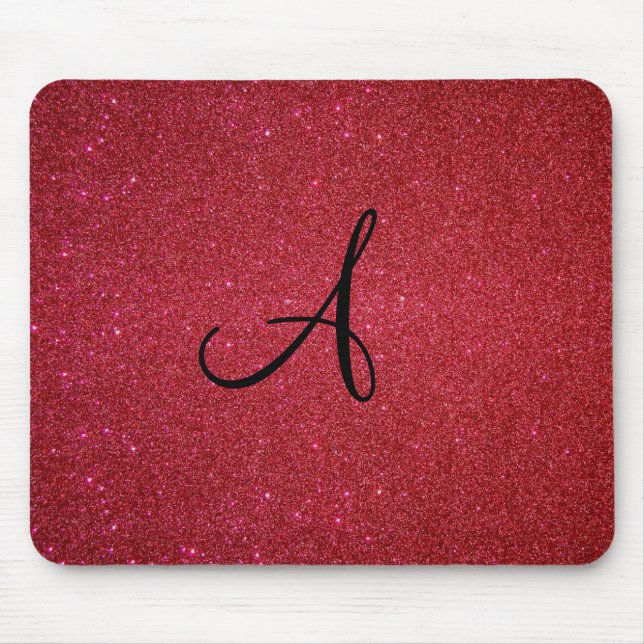 Rött glitter musmatta (Framsidan)