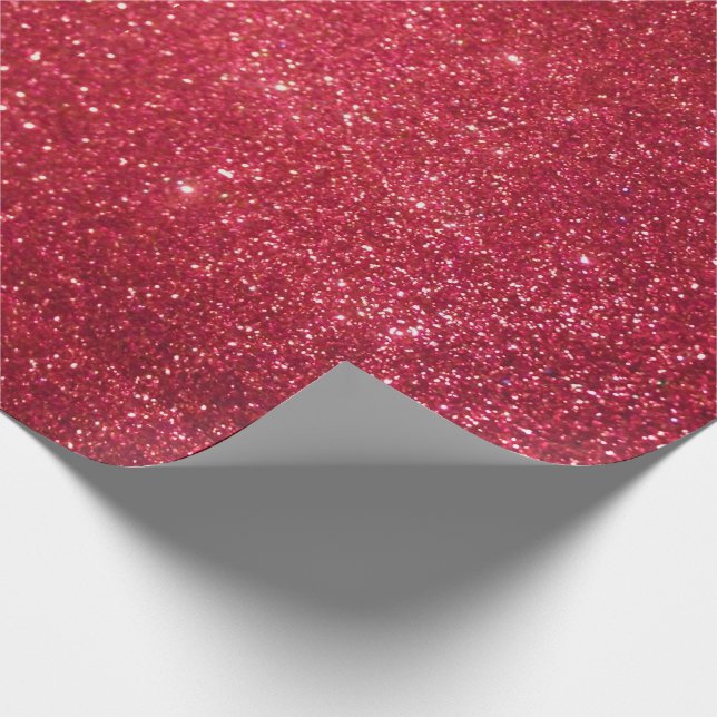 Rött glitter som slår in papper presentpapper (Hörn)