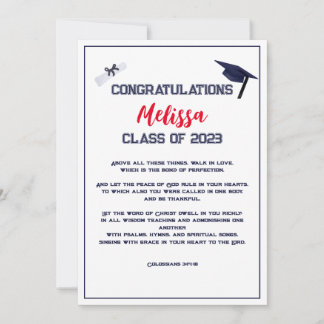 Rött gratulationskort för Studenten-skript Inbjudningar