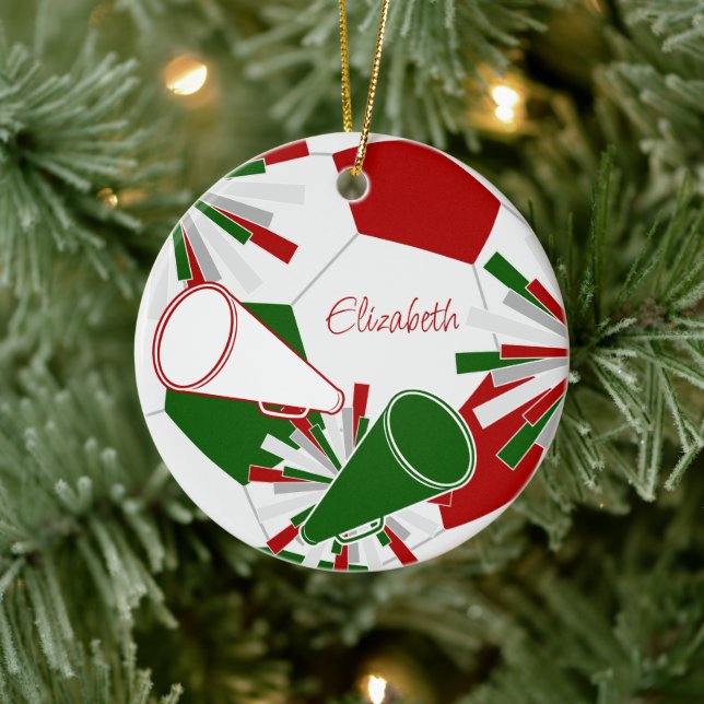 rött grönt eller ANY FÄRG-fotbollsgrupp Julgransprydnad Keramik (Träd)
