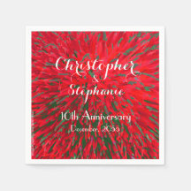 Rött grönt julbröllopsdagparty