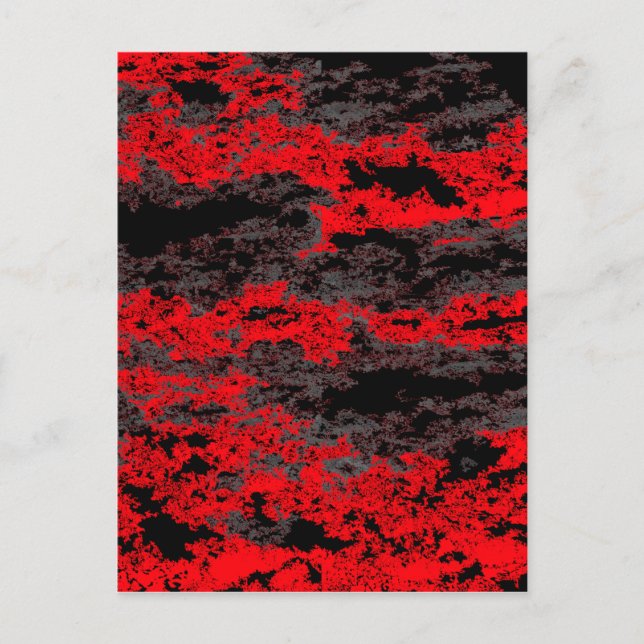 Rött grunge Clouds vykort (Framsida)