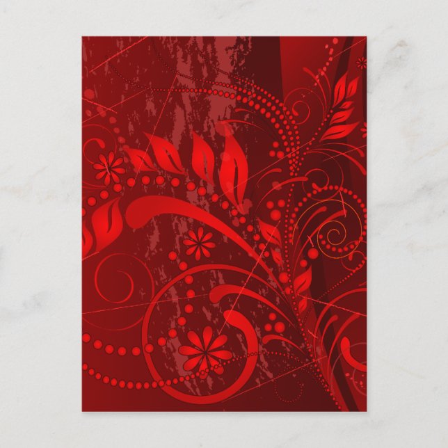 rött grunge vykort (Framsida)