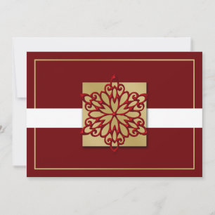 rött guld Affärs julhälsningar Julkort