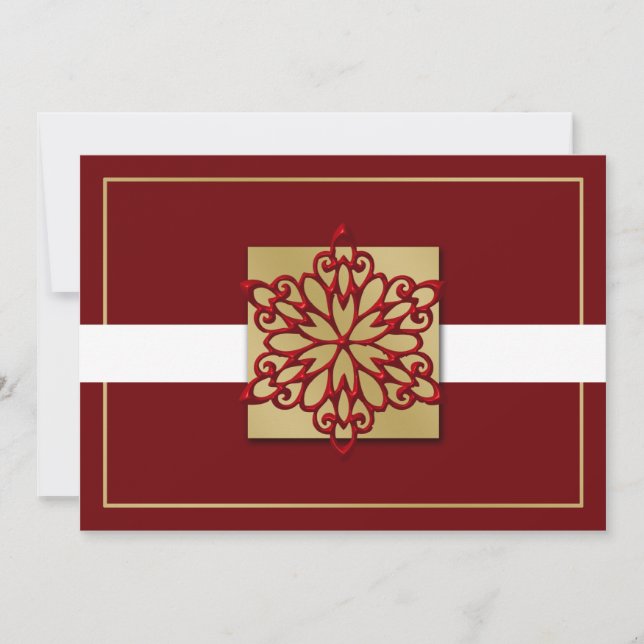 rött guld  Affärs julhälsningar Julkort (Framsida)