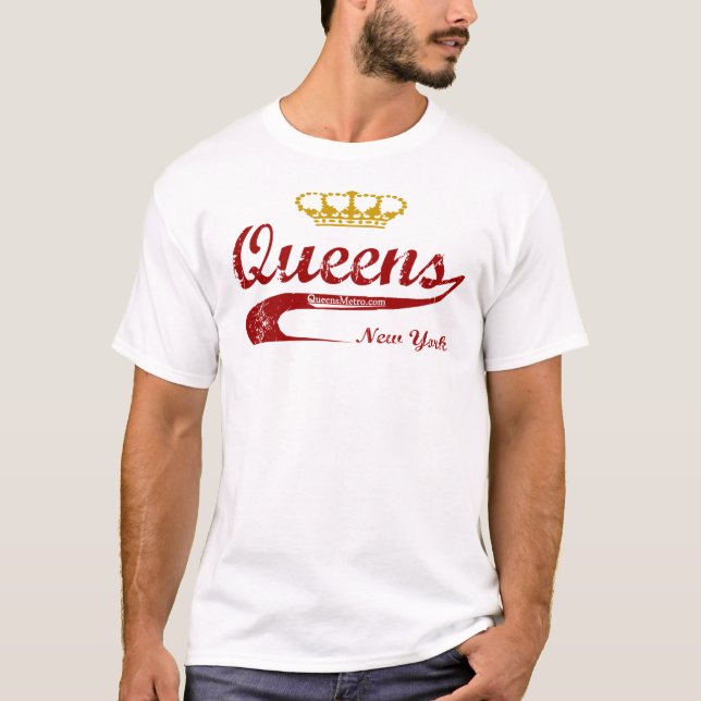 Rött & guld - drottningar, New York City NYC Tee Shirt (Framsida)