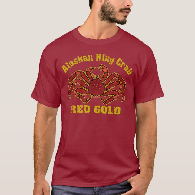 RÖTT GULD FÖR ALASKABO KUNGKRABBA T-SHIRT (Framsida)