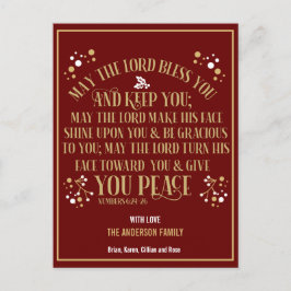 Rött Guld Julsegen Numer 6:24-26 2020 Helg Vykort