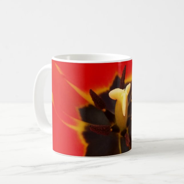 rött gult kaffemugg (Framsida vänster)