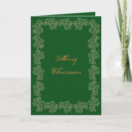 Rött hälsningskort för elegant God jul Vintage Helgkort