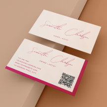 Rött handskrivet QR-kod för Beige och Ro