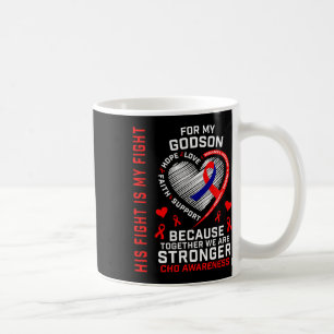 Rött hans kamp är min kamp mot Godson Chd Awarenes Kaffemugg