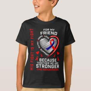 Rött hans kamp är min kamratvänliga känslohet för t shirt