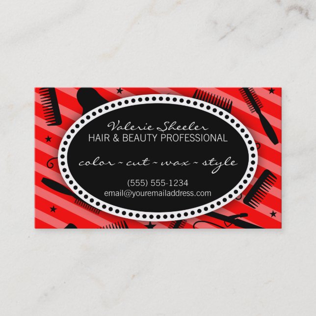 Rött hår för klassiker & skönhetkupong rabattkort (Framsida)