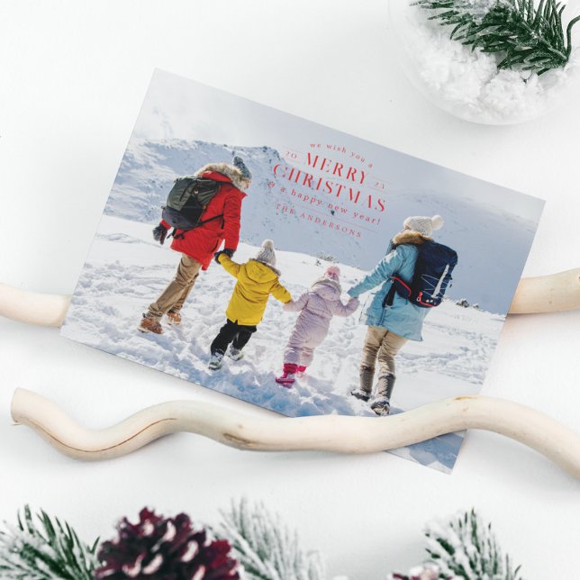 Rött Helgdag Pput Photo-julkort Julkort (Skapare uppladdad)