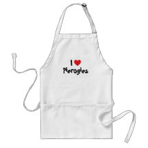 Rött hjärta anpassningsbart Jag älskar Pierogies