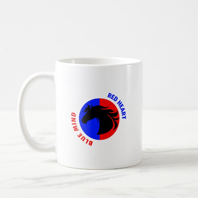 Rött hjärta Blått sinne Kaffemugg (Vänster)