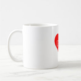 Rött hjärta fars dag-gåva kaffemugg