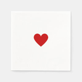 Rött hjärta för Alla hjärtans dag Pappersservett