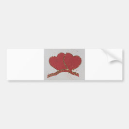 Rött hjärta guld gnistra Valentine Bildekal