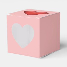 Rött hjärta illustration i rosablast rosa färg presentaskar