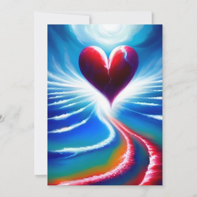 Rött hjärta julkort (Framsida)