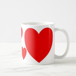 Rött hjärta kaffemugg