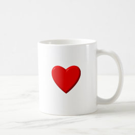 Rött hjärta kaffemugg