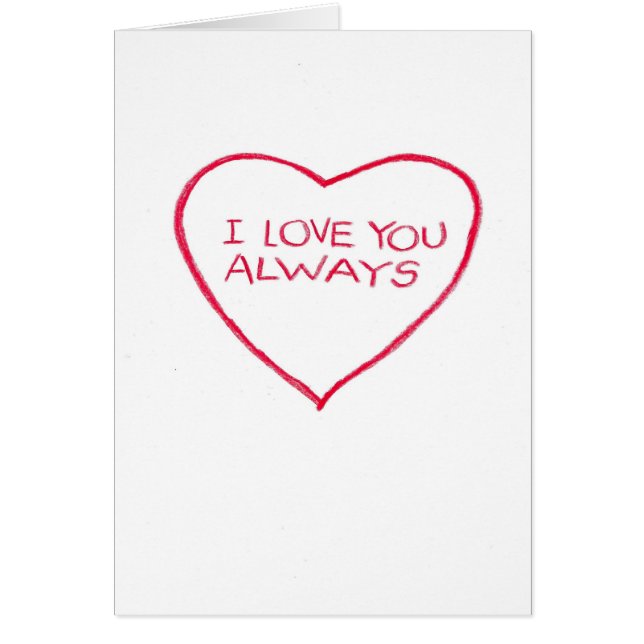 Rött hjärta. Kärlek Hälsningskort (Framsidan)