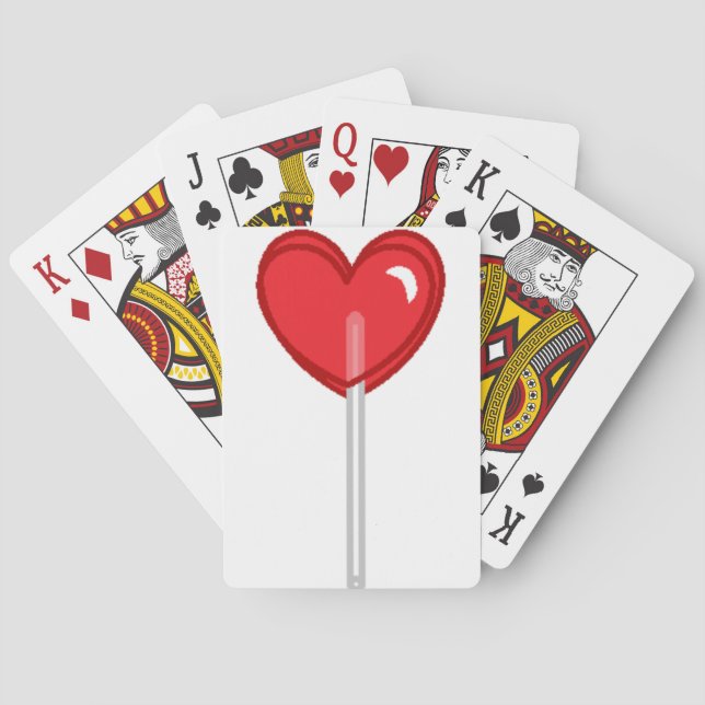 rött hjärta lollipop casinokort (Baksidan)