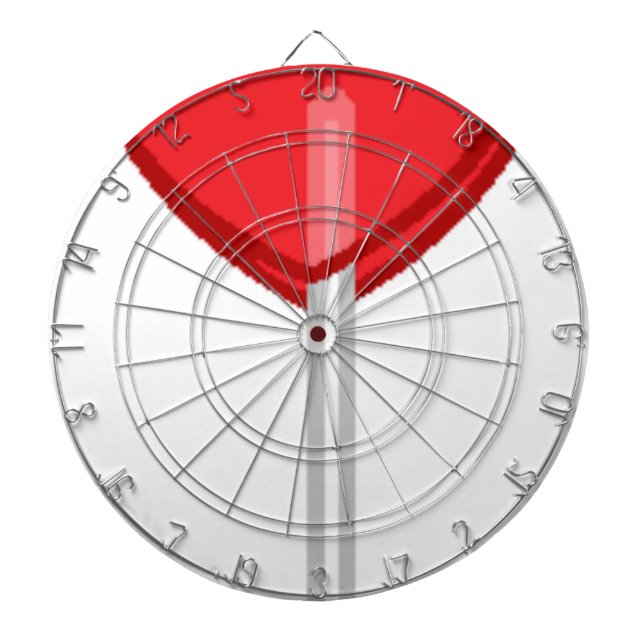rött hjärta lollipop piltavla (Framsidan)