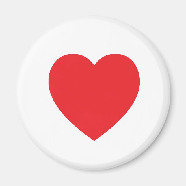 Rött Hjärta Magnet (Framsidan)