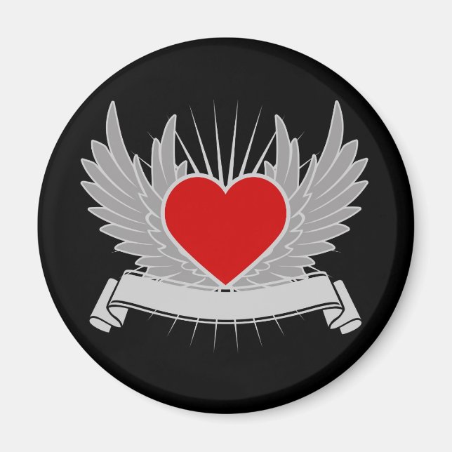 Rött hjärta magnet (Framsidan)