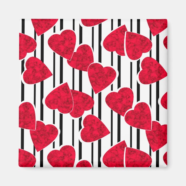 Rött hjärta magnet (Framsidan)