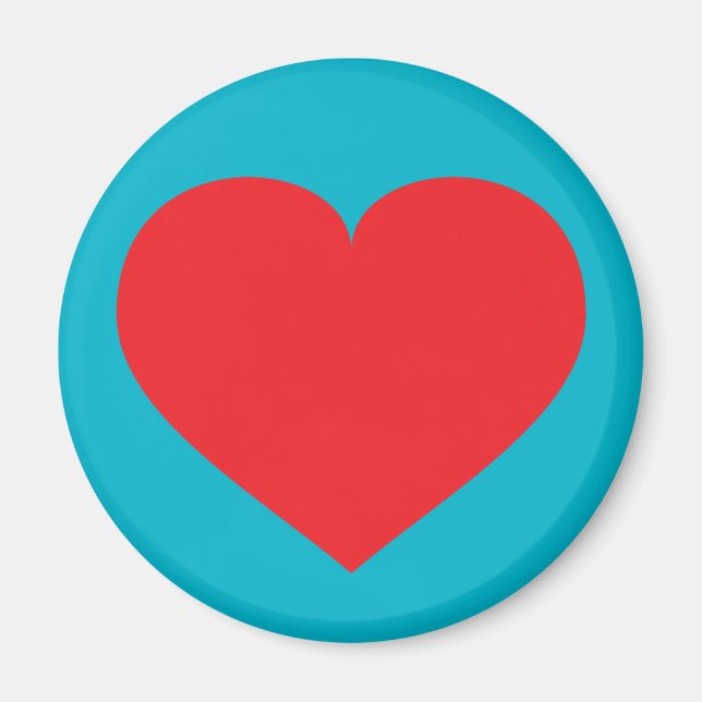 Rött hjärta magnet (Framsidan)