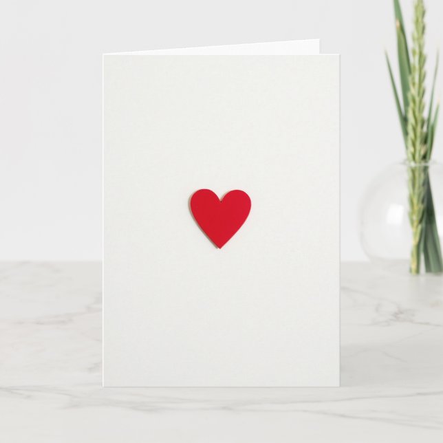 Rött hjärta Matte Love-kort Kort (Framsida)
