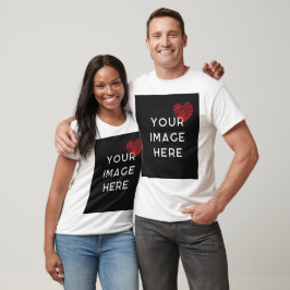 Rött hjärta med personlig bild t shirt