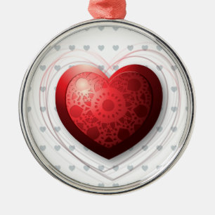 Rött hjärta, ornament