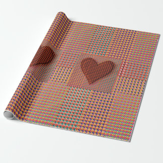 Rött hjärta presentpapper