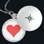 Rött hjärta sterling silver halsband<br><div class="desc">Rött hjärta</div>