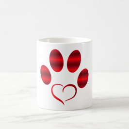 Rött hjärta tass kaffemugg