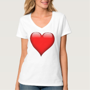 Rött hjärta tee shirt